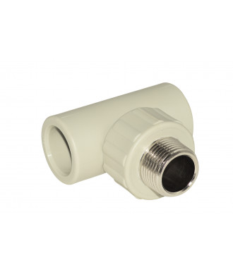 На фото Hi-Therm PP-R tee with male metal thread